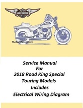 2018 Harley Davidson Road King Special Touring Models Service Manual  - $25.95