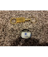 Vintage Brass Colored Keychain and Johns Hopkins Hanger/Clip - $19.00