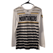 Virginia Mountaineers Lightweight V-Neck White Hoodie Size M - £11.74 GBP