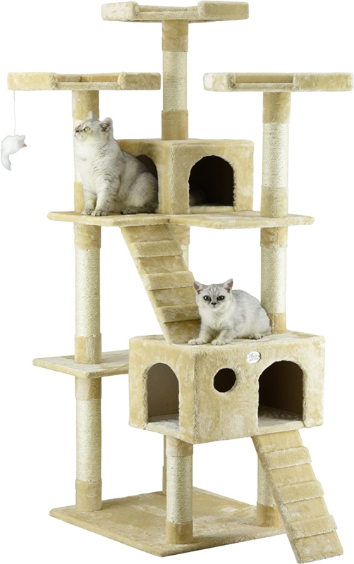 Go Pet Club 72" Tall Extra Large Cat Tree Kitty Tower Condo Cat House for Large  - $127.67