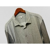 JW Anderson Shirt Gray Color-Block Casual Button Up Cotton Blend Size XL - $462.49 MXN
