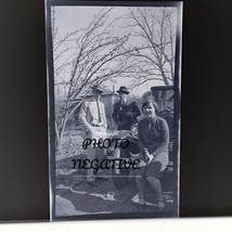 Vintage Photo Negative 1920s Women Sitting On Car Bumper With Two Men - $254.93 MXN