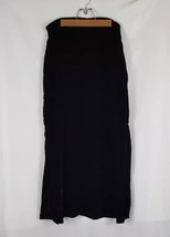The Limited Black Velvet Skirt Size 10 Maxi Length Lined Pencil Slit Side Slits  - £11.21 GBP