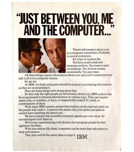 IBM Computer Processors 1979 Advertisement Vintage Information Security DWKK7 Item image 2