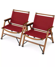 2 PCS Patio Folding Camping Beach Chair Portable Picnic - £130.76 GBP