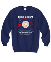 Dad Sweatshirt Dear Daddy Navy-SS - £20.74 GBP