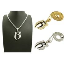 New &#39;r&#39; Ruff Ryders Pendant &amp; 24&quot; Various Chains Hip Hop Necklaces - XSP323 - £13.62 GBP