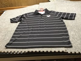 Pittsburgh Penguins Antigua Embroidered Black Stripes Polo Golf Shirt Size Large - £8.66 GBP