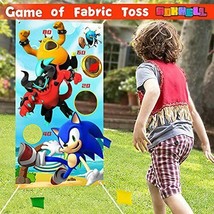 Sonic Toss Games with 4 Bean Bags Set, Sonic The Hedgehog for Indoor &amp;Outdoor - £19.50 GBP