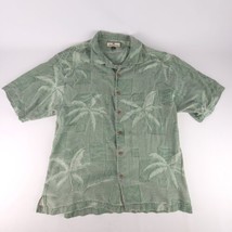 Tommy Bahama Shirt Size Large Green Button Up Short Sleeve Casual Mens - $29.60