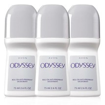 Avon Odyssey 2.6 Fluid Ounces Roll-On Antiperspirant Deodorant Trio Set - £8.67 GBP