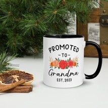 Promoted To Grandma 2023 Mug with Color Inside, Grandma est coffee cup Gifts Gra - $18.76