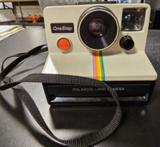 Polaroid Land Camera OneStep SX-70 Instant Film Rainbow Stripe Beige  Untested - £17.40 GBP