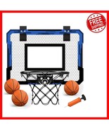 Blue Mini Basketball Hoop Set - Includes 3 Balls &amp; Easy Door Mount Design - $807.46 MXN
