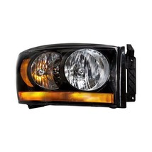 Headlight For 2006 Dodge Ram 1500 Right Side Black Housing Bezel Amber Bar Clear - £132.47 GBP