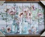 New View Gifts ~ 16 x 24 Wooden Wall Decor ~ Floral Design ~ NWT - £23.69 GBP