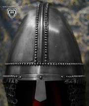 Casque médiéval en acier Gnezdovo Viking Knight Warrior Halloween Costume... - £176.44 GBP