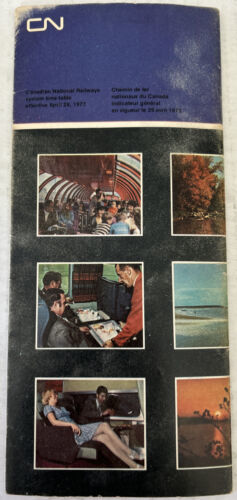CN Canadian National Railways System Timetable Train Schedule April 29, 1973 Item image 6