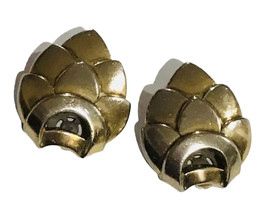 Gold Tone  Crown Trifari Signed Clip On Earrings - £27.51 GBP