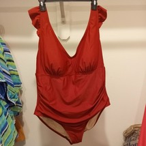 NWT Kona Sol red one piece swimsuit 24w - £26.51 GBP