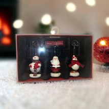 NEW St. Nicholas Square Christmas Photo Holders Set Of 3 Santa Snowman P... - £11.83 GBP