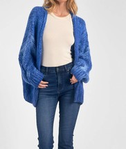 Elan chunky cardigan in Blue - size One Size - £40.89 GBP