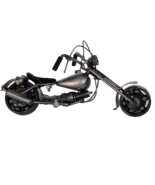 Scrap Metal Motorcycle Sculpture Steel Bike Nuts and Bolts Chopper Harle... - $40.56 CAD