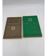 2 American Red Cross Books Life Saving Water Safety &amp; First Aid OLD BOOK... - $10.40