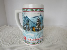 VTG CERAMARTE MILLER HIGH LIFE BEER STEIN MUG LTD ED HOLIDAY SEASON 5.75&quot;H - $147.62 MXN