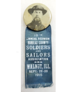 Civil War SOLDIERS &amp; SAILORS ASSOCIATION Badge Bureau County Walnut Illi... - £113.62 GBP