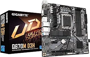 GIGABYTE Q670M D3H (LGA1700/ Intel/ Q670/ M-ATX/ DDR5/ Dual M.2/ PCIe 4/... - $333.99