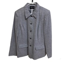 Sag Harbor Sz 14 Women Soft Grey Blue Suit Coat Fully Lined Blazer Jacket New - £24.69 GBP
