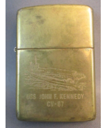 VERY RARE USS JOHN F. KENNEDY CV - 67 ZIPPO LIGHTER 2 sides MILITARY ZIPPO - £195.78 GBP