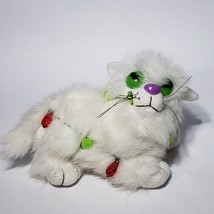 Meanies White Blinky the Cat Plush Christmas Shocking Stuffers &#39;99 Tree ... - £12.73 GBP