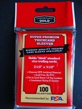 Cardboard Gold Super Premium Thick Penny Sleeves for Thick Cards (100 Per Pack) - £3.73 GBP