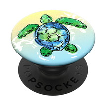 Popsockets Grip with Swappable Top for Cell Phones, PopGrip Tortuga, 800973 - £12.65 GBP
