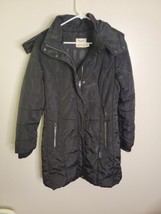 Faded Glory Long Winter Jacket Black Size Medium 8-10 - £18.05 GBP