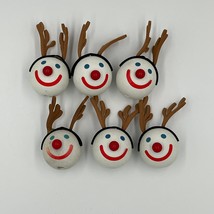 Jack in the Box (6) Antenna Balls Reindeer Ornaments Christmas Pencil To... - $24.18
