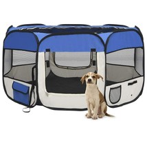  Dog Playpen Blue Polyester Medium Collapsible Dog Playpen - €102,77 EUR