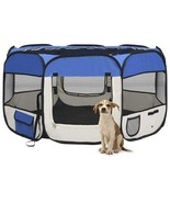  Dog Playpen Blue Polyester Medium Collapsible Dog Playpen - $2,244.96 MXN