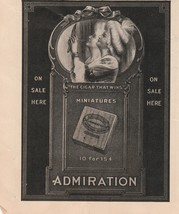Admiration Miniatures The Cigar That Wins Vintage Print Ad WW1 Era - £8.80 GBP