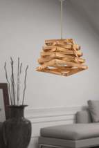 Bcd Design Lighting Mountain Decorative Wooden Pendant Lamp Chandelier - £28.30 GBP
