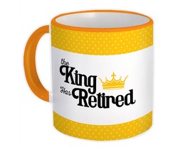The King Has Retired : Gift Mug Crown Retirement Father Dad Boss - £12.50 GBP