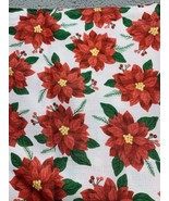 Mainstream Christmas Poinsettia Flower Tablecloth Cover 51&quot; x 69” Polyester - $13.30