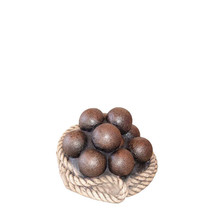 Cannon Balls And Rope Life Size Statue - $291.33