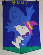 Snoopy Flag Reversible Peanuts Halloween Embroidered Applique Double Sid... - $12.95