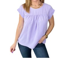 Andree By Unit airflow babydoll top in Lavender! - size 1X - £21.04 GBP