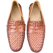 Mercanti Florentini Mens Shoes sz 10M Brown Loafer Basket Weave Relax 8538 - $22.48
