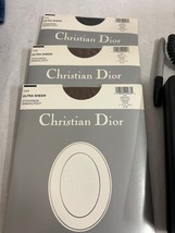 Vintage Christian Dior stockings for garters 3 pkg 6 pr 4 pr Taupe, 2 pr black - £79.52 GBP