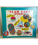 Slam Caps Assorted Colorful Pogs Toys Gumball Vending Machine Disp Card #19 - £19.17 GBP